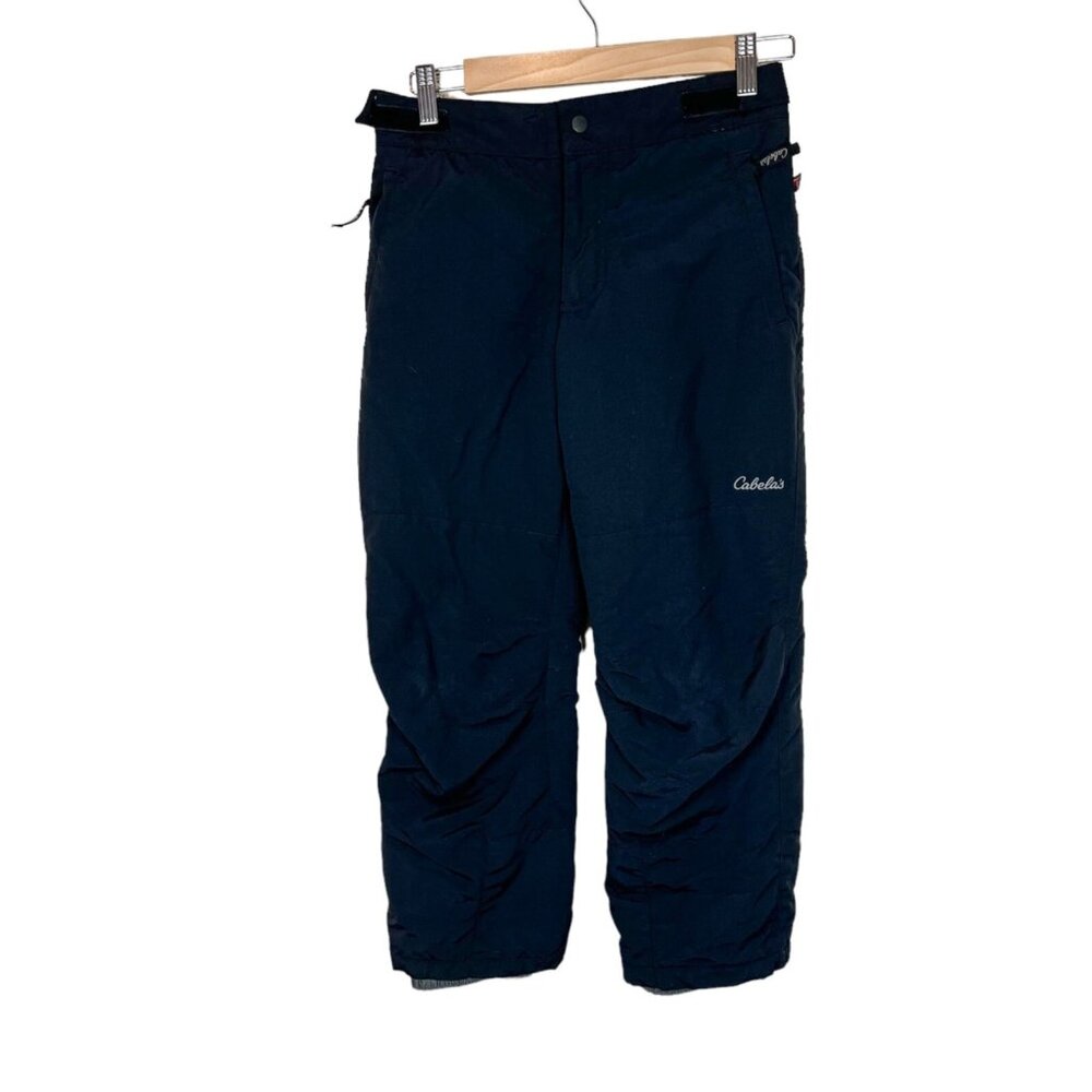 Cabelas Youth Boys Black Insulated Snow Pants Ski Winter Outdoor Youth Size M